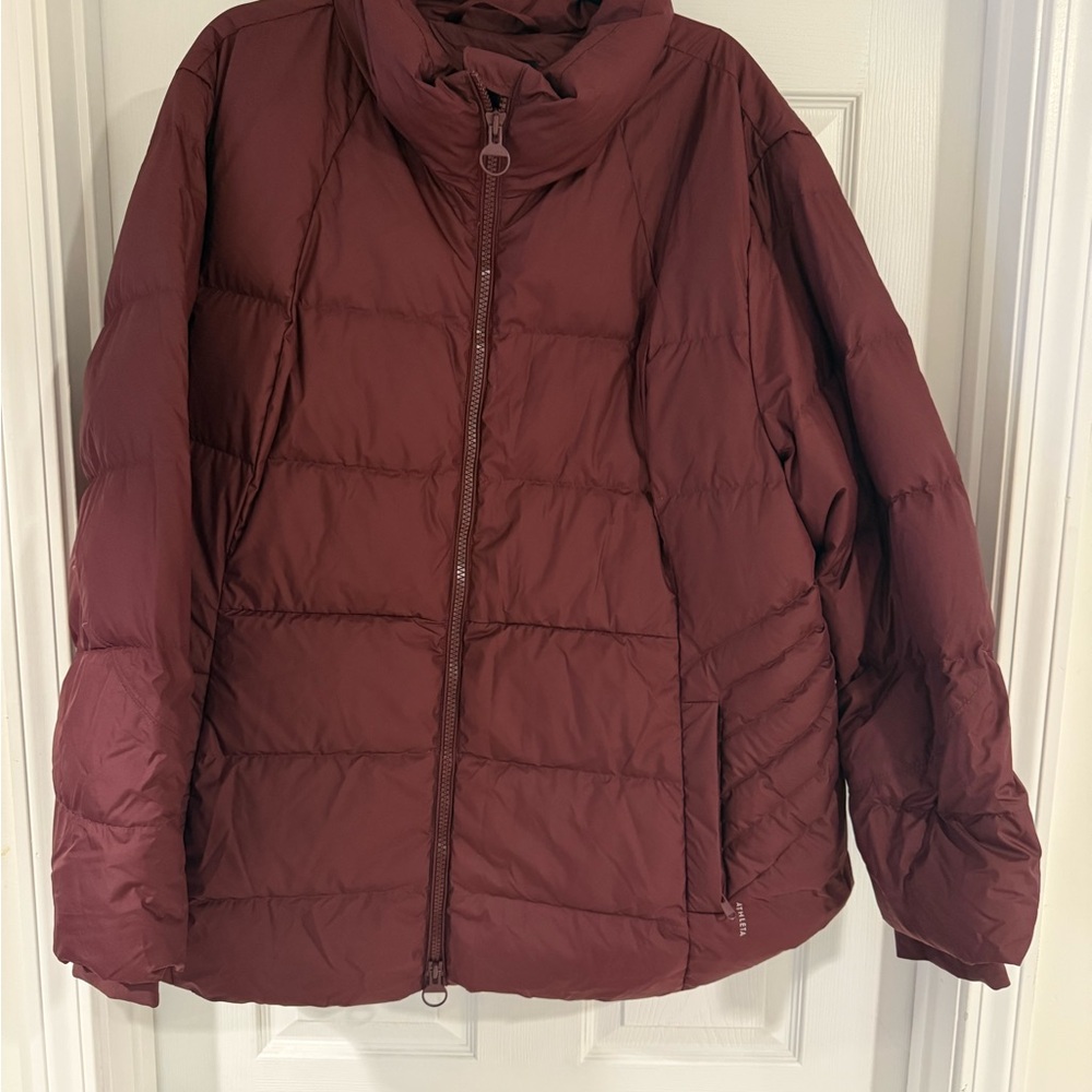Athleta Maroon Puffer Jacket